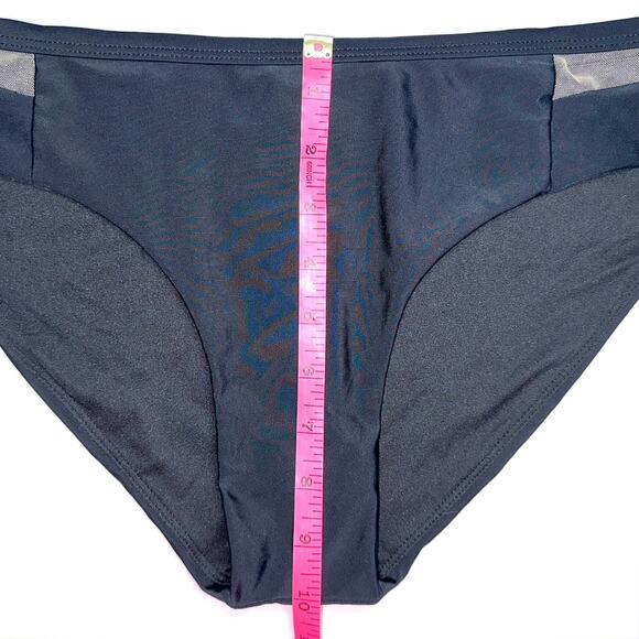 NWT Xhilaration Black Cheeky Mesh Cutout Bikini Bottom Size Large - Picture 11 of 11